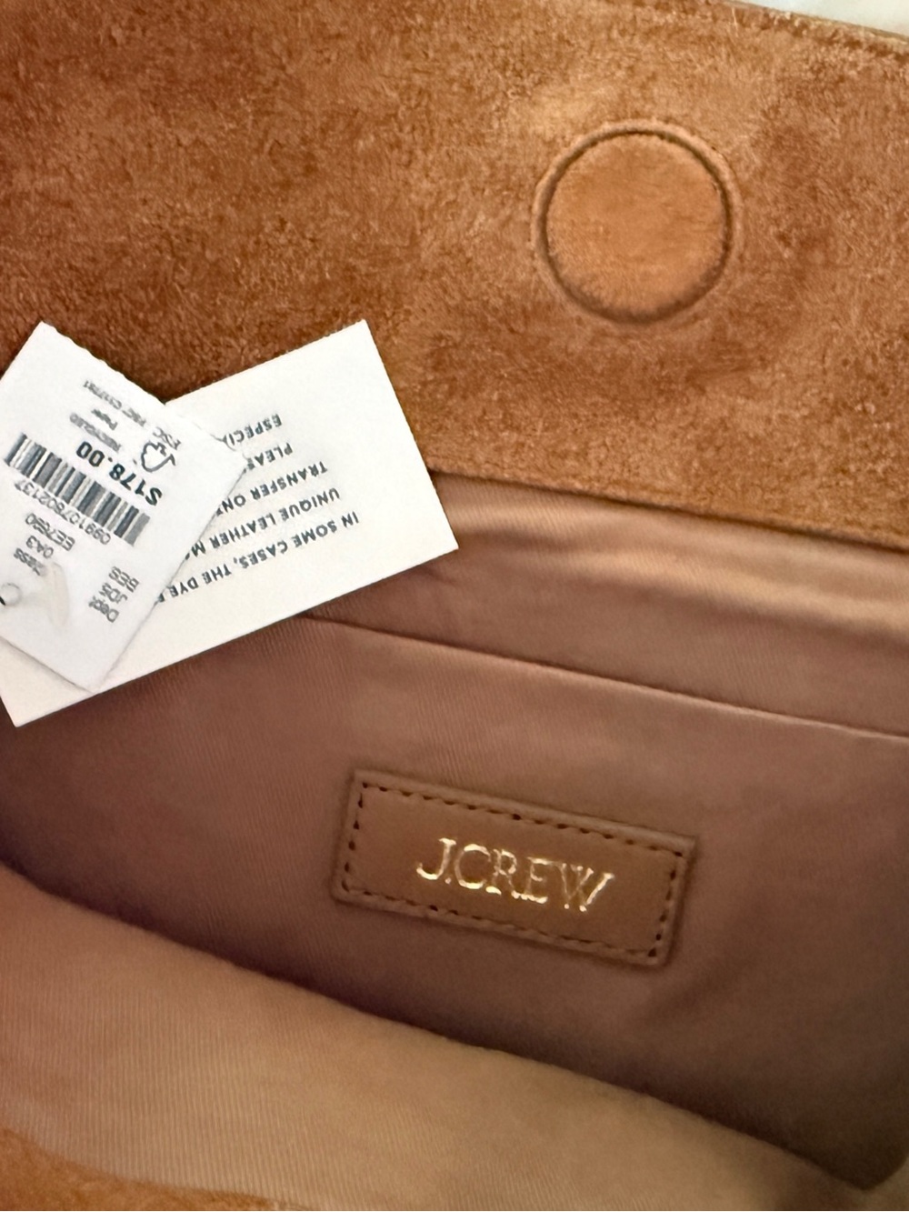 J Crew Camel Color Suede Shoulder Bag - Picture 6 of 10